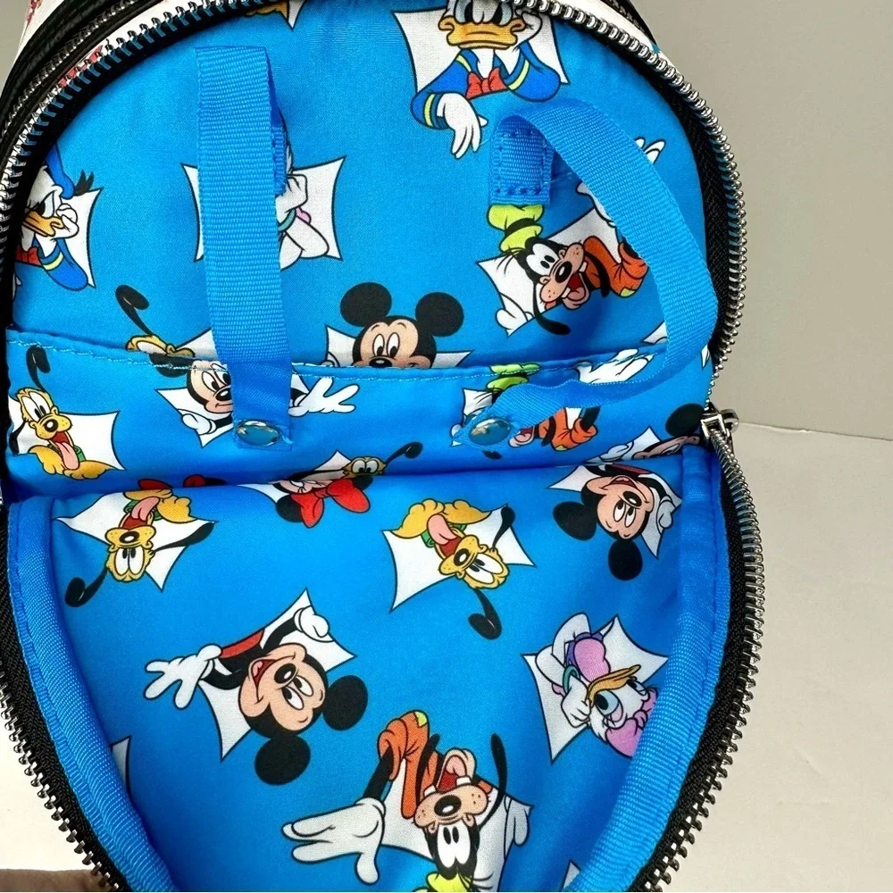 Loungefly Disney Parks Fab 5 Mickey Minnie Goofy Donald Pluto Mini Backpack